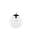 Pendul TK Lighting ESME metal, sticla, negru, transparent, E27 - TK-3268