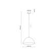 Pendul TK Lighting FARO metal, maro, E27 - TK-4332
