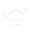 Plafoniera TK Lighting CLOUD metal, textil, plastic, bej, alb, E27 - TK-4336