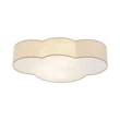 Plafoniera TK Lighting CLOUD metal, textil, plastic, bej, alb, E27 - TK-4336