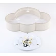 Plafoniera TK Lighting CLOUD metal, textil, plastic, bej, alb, E27 - TK-4336