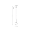 Pendul TK Lighting MARTIN metal, sticla, negru, alb, G9 - TK-4502