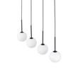 Pendul TK Lighting MARTIN metal, sticla, negru, alb, G9 - TK-4503