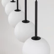 Pendul TK Lighting MARTIN metal, sticla, negru, alb, G9 - TK-4504