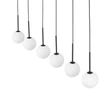 Pendul TK Lighting MARTIN metal, sticla, negru, alb, G9 - TK-4504