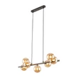 Pendul TK Lighting ESTERA metal, sticla, maro, chihlimbar, G9 - TK-4506