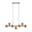 Pendul TK Lighting ESTERA metal, sticla, maro, chihlimbar, G9 - TK-4506