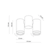 Plafoniera TK Lighting JET metal, negru, GU10 - TK-4539