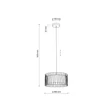 Pendul TK Lighting HARMONY metal, textil, negru, bej, E27 - TK-4562