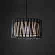 Pendul TK Lighting HARMONY metal, textil, negru, bej, E27 - TK-4562