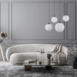 Pendul TK Lighting ESME metal, sticla, negru, alb, E27 - TK-4790
