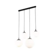 Pendul TK Lighting ESME metal, sticla, negru, alb, E27 - TK-4790