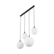Pendul TK Lighting ESME metal, sticla, negru, alb, E27 - TK-4790