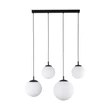 Pendul TK Lighting ESME metal, sticla, negru, alb, E27 - TK-4790