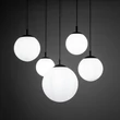 Pendul TK Lighting ESME metal, sticla, negru, alb, E27 - TK-4791