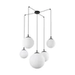 Pendul TK Lighting ESME metal, sticla, negru, alb, E27 - TK-4791
