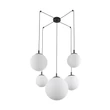 Pendul TK Lighting ESME metal, sticla, negru, alb, E27 - TK-4791
