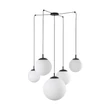 Pendul TK Lighting ESME metal, sticla, negru, alb, E27 - TK-4791