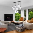 Pendul TK Lighting ESME metal, sticla, negru, alb, E27 - TK-4792