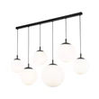 Pendul TK Lighting ESME metal, sticla, negru, alb, E27 - TK-4792