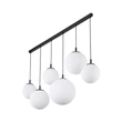 Pendul TK Lighting ESME metal, sticla, negru, alb, E27 - TK-4792