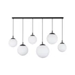 Pendul TK Lighting ESME metal, sticla, negru, alb, E27 - TK-4792