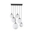 Pendul TK Lighting ESME metal, sticla, negru, alb, E27 - TK-4793