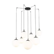 Pendul TK Lighting ESME metal, sticla, negru, alb, E27 - TK-4794