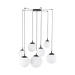 Pendul TK Lighting ESME metal, sticla, negru, alb, E27 - TK-4794