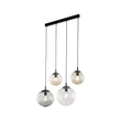 Pendul TK Lighting ESME metal, sticla, negru, fumuriu, chihlimbar, E27 - TK-4795