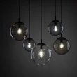 Pendul TK Lighting ESME metal, sticla, negru, fumuriu, chihlimbar, E27 - TK-4796