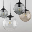 Pendul TK Lighting ESME metal, sticla, negru, fumuriu, chihlimbar, E27 - TK-4796