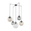 Pendul TK Lighting ESME metal, sticla, negru, fumuriu, chihlimbar, E27 - TK-4796