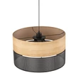 Pendul TK Lighting NICOL metal, lemn, negru, maro, E27 - TK-4798