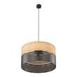 Pendul TK Lighting NICOL metal, lemn, negru, maro, E27 - TK-4798