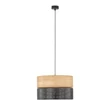 Pendul TK Lighting NICOL metal, lemn, negru, maro, E27 - TK-4799