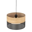 Pendul TK Lighting NICOL metal, lemn, negru, maro, E27 - TK-4799