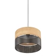 Pendul TK Lighting NICOL metal, lemn, negru, maro, E27 - TK-4799