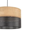 Pendul TK Lighting NICOL metal, lemn, negru, maro, E27 - TK-4799