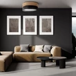 Plafoniera TK Lighting NICOL metal, lemn, negru, maro, E27 - TK-4800