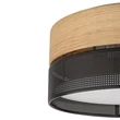 Plafoniera TK Lighting NICOL metal, lemn, negru, maro, E27 - TK-4800