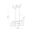 Pendul TK Lighting NICOL metal, lemn, negru, maro, E27 - TK-4801