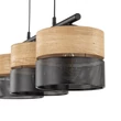 Pendul TK Lighting NICOL metal, lemn, negru, maro, E27 - TK-4801
