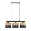 Pendul TK Lighting NICOL metal, lemn, negru, maro, E27 - TK-4801