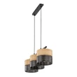 Pendul TK Lighting NICOL metal, lemn, negru, maro, E27 - TK-4801