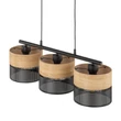 Pendul TK Lighting NICOL metal, lemn, negru, maro, E27 - TK-4801