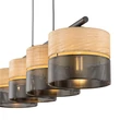 Pendul TK Lighting NICOL metal, lemn, negru, maro, E27 - TK-4802