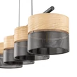 Pendul TK Lighting NICOL metal, lemn, negru, maro, E27 - TK-4802