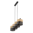 Pendul TK Lighting NICOL metal, lemn, negru, maro, E27 - TK-4802