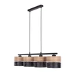 Pendul TK Lighting NICOL metal, lemn, negru, maro, E27 - TK-4802